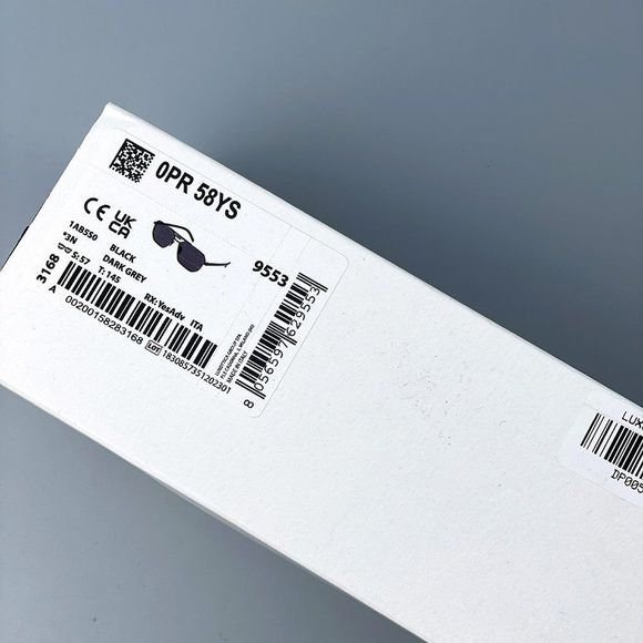 Prada PR58YS 1AB5S0 Sunglasses Black Dark Grey Pilot Metal Unisex - Picture 13 of 14